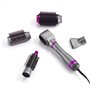 VEVOR Brosse Sèche-cheveux 5 en 1 Styler Multifonction Professionnel Ionique 1200 W, avec 3 Réglages de Chaleur, 3 Brosses, 2 Bu