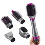 VEVOR Brosse Sèche-cheveux 5 en 1 Styler Multifonction Professionnel Ionique 1200 W, avec 3 Réglages de Chaleur, 3 Brosses, 2 Bu