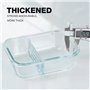 Ensemble de récipients en verre borosilicate et sac à déjeuner isotherme de qualité supérieure | Design 1-2-3 compartiments, san