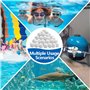 AQhui Balle Filtrante Piscine, 800g Balles Filtrantes Remplacer 29kg Sable pour Filtre Piscine, Réutilisable Boule Filtrante S'a