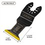 Acroma Lot de 5 lames oscillantes en titane pour outils multifonctions oscillants Pour métal clous boulons vis et autres matéria