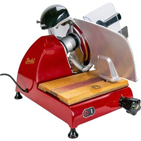 Berkel Red Line 250 Trancheuse professionnelle avec planche à découper 100 % faite main Rouge