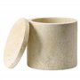 Navaris Pot rangement en marbre - Pot rangement cuisine ustensile accessoire salle de bain - Boite a coton tige distributeur pol