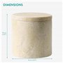 Navaris Pot rangement en marbre - Pot rangement cuisine ustensile accessoire salle de bain - Boite a coton tige distributeur pol