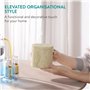 Navaris Pot rangement en marbre - Pot rangement cuisine ustensile accessoire salle de bain - Boite a coton tige distributeur pol