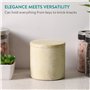 Navaris Pot rangement en marbre - Pot rangement cuisine ustensile accessoire salle de bain - Boite a coton tige distributeur pol