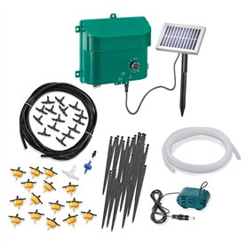 Esotec 101100 Kit complet d'arrosage/Système d'irrigation solaire complet avec 15 goutte-à-goutte Vert