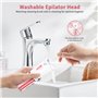 Épilateur Électrique Femme,Portable epilateur visage femme,rasoir electrique femme sans fil à 2 vitesses avec lumière LED,Pour é