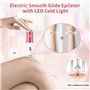 Épilateur Électrique Femme,Portable epilateur visage femme,rasoir electrique femme sans fil à 2 vitesses avec lumière LED,Pour é