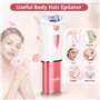 Épilateur Électrique Femme,Portable epilateur visage femme,rasoir electrique femme sans fil à 2 vitesses avec lumière LED,Pour é