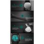 Montre numérique Gosasa pour homme étanche jusqu'à 50 m avec grand cadran et alarme LED et chronomètre Rouge, Noir, Homme, Sangl