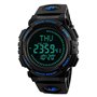 Montre numérique de sport militaire pour homme avec boussole de survie étanche jusqu'à 50 m