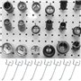 30 Pièces Crochets pour Panneaux Perforés, Crochets pour Panneau Perforé Porte Mural, Crochets Muraux pour Organiser Outils Étab