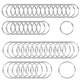 MEIYIDAY 100 Anneaux de Reliure de Livre 2 Tailles 20mm 30mm Anneaux pour Connexion de Feuilles Mobiles Porte-clés Carte Album P