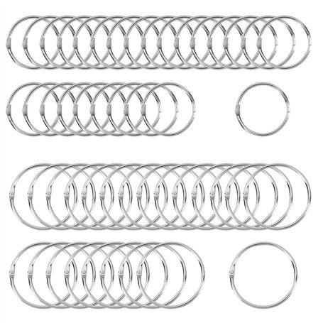 MEIYIDAY 100 Anneaux de Reliure de Livre 2 Tailles 20mm 30mm Anneaux pour Connexion de Feuilles Mobiles Porte-clés Carte Album P