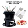 UptVin Fourchettes à Fondue 24 Pcs, Fourchette à Fondue en Acier Inoxydable 24 cm Bâtonnets à Fondue avec Poignée Résistante à l