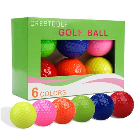 Crestgolf Balle de Golf de Couleur mélangée