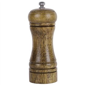 sourcingmap Moulin à Poivre Sel Épices Broyeur Manuel Mini Cuisine ustensile Couleur bois