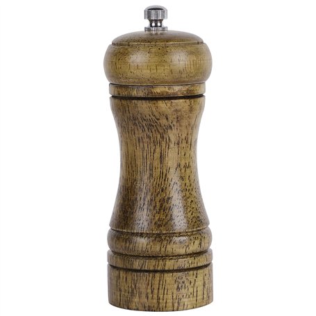 sourcingmap Moulin à Poivre Sel Épices Broyeur Manuel Mini Cuisine ustensile Couleur bois