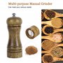 sourcingmap Moulin à Poivre Sel Épices Broyeur Manuel Mini Cuisine ustensile Couleur bois