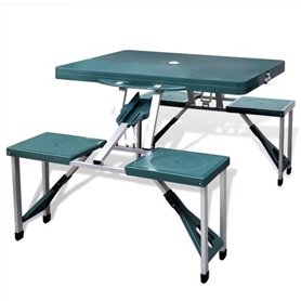 Bakaji Table pliable avec 4 tabourets