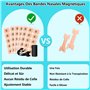60 Bande Nasale Magnétique Anti Ronflement Efficace Puissant Aimant Nasal Strips, Magnetic Intake Breathing Nose Strip Résistant