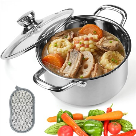 HEKOBAG Marmite Inox Induction de Diamètre 17cm