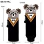QRKPVHD Trousse 2 en 1 en Couleur Animaux Silicone Souple Cartoon Trousse Porte-Stylo de Table Thème Trousse, Sac de Papeterie d