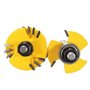 Gasea 8mm Jeu de Forets de Toupie à 3 Ailes Réglables Router à Rainure Bits Fraise à Bois Mèche de Menuiserie Routeur T Forme Av