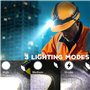 WholeFire Lampe Frontale LED Super Brillante 20000 Lumens, 3 Modes IP65 Lampe Frontale LED USB Rechargeables pour Camping, équit