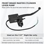 Wai Danie 22MM 7/8'' Maître Cylindre de frein avant Compatible avec Yamaha XT600 XT550 XT350 TT250 XT225 YFM350 YFM250 GY6 49cc-