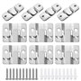 KINDPMA 10 Paires [20 pack] Support de Montage Dissimulé Encastré Connecteur de Meubles Boucle Quincaillerie Murale en Acier Ino