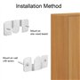 KINDPMA 10 Paires [20 pack] Support de Montage Dissimulé Encastré Connecteur de Meubles Boucle Quincaillerie Murale en Acier Ino