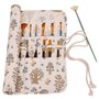 Amoyie trousse à crayon enroulable pour pinceaux de peinture