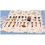 Amoyie trousse à crayon enroulable pour pinceaux de peinture, sacs organiseurs de toile, enveloppe de crayon porte-brosses poche