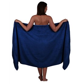 Wholesale Trade Dealz Drap de bain extra large 100 x 200 cm - 600 g/m² - Bleu