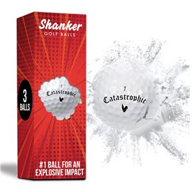 Shanker Golf - Balles de Golf Farce Qui se désintègrent à l'impact - Cadeau de Blague Amusant pour Les golfeurs (Manchon de 3