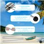 Tente de Plage, 2.1m X 2.1m Abri de Plage,12% Tissu Lycra Beach Tent, Bloque 98% des Rayons UV, avec 2 Tiges en Aluminium, Sac à
