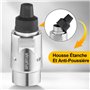 Spurtar Prise Remorque 7 Broches, Adaptateur Prise Remorque Voiture Faisceau Trailer 7 Broches, Connecteur 12V, 4 Male & 3 Femel
