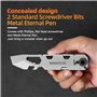GIRIAITUS Multi-Outils EDC avec Tournevis à Cliquet Bidirectionnel et Stylo Éternel, Clés, Pied de Biche, Ouvre-Bouteilles et Ou