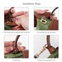 TUKYWAN Accessoires de transformation de sac pour mini sangles Longchamp, bandoulière en cuir sans perforation pour Dumpling, sa