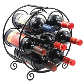 EasyPAG Métal 7 Bouteilles Étagère à Vin Casier à Bouteilles Range Bouteille Porte Bouteille Vin Rangement Bouteille de Vin