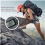 MAYMOC Podomètre de Marche 3D avec Clip et Sangle, 30 Jours de mémoire, Compteur de Pas précis, Distance de Marche en Miles/km, 