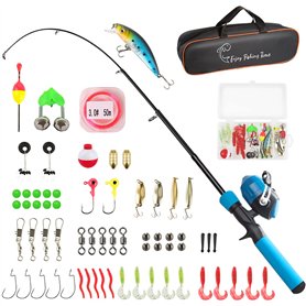 SandKing Kit de Canne à pêche pour Enfants