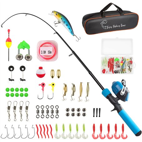 SandKing Kit de Canne à pêche pour Enfants