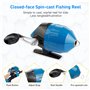 SandKing Kit de Canne à pêche pour Enfants, 1.5M Combo télescopique Canne et Moulinet pour débutants avec Moulinet Spincast,Cade