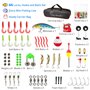 SandKing Kit de Canne à pêche pour Enfants, 1.5M Combo télescopique Canne et Moulinet pour débutants avec Moulinet Spincast,Cade