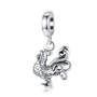 Charms pendentifs coq en argent sterling 925 pour bracelets Pandora