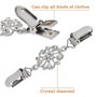 TIMESETL 5Pcs Pinces à Cardigan, Clips de Cardigan pour Femme Clips de Pull Vintage, Pinces pour Chandail avec des Fleurs Strass