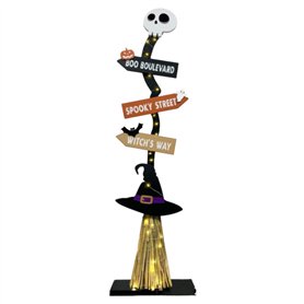 Décorations de balai de sorcière éclairées